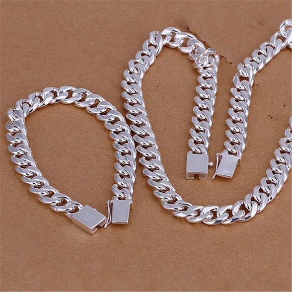 Fashion Jewelry Other - Large Men's Cuban 22" Chain and 8" Bracelet Combo